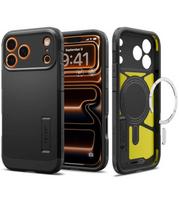Juodas dėklas Apple iPhone 17 Pro telefonui "Spigen Tough Armor T MAG Magsafe"