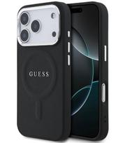 Juodas dėklas Apple iPhone 17 Pro telefonui "Guess PU Saffiano MagSafe Case"