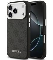 Juodas dėklas Apple iPhone 17 Pro telefonui "Guess 4G MagSafe Case"