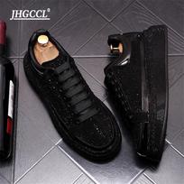 Madingi kalnų krištolo prabangūs dizainerių sportbačiai vyrams Punk Hip Hop platforminiai laisvalaikio batai sportiniai batai chaussure homme luxe marque A6 38 juoda