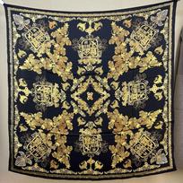 Black Gold Phoenix, Silk Crepe Satin 110 Large Square Scarf Mulberry Silk Silk Scarf Spring And Autumn Shawl Scarf Women 108X108CM