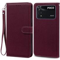 POCOM4 Poco M4 Case for POCO M4 Pro 4G Leather Flip Wallet Case for Xiaomi Mi POCO M4 Pro 5G Phone Case Fundas Coque Soft TPU POCO M4 5G