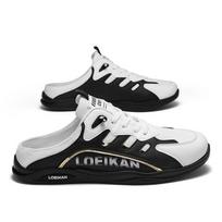 Madingos šlepetės vyrams Madingi vyriški plokščiapadžiai laisvalaikio batai Minkšto paduko atraminiai batai Vyriški sportbačiai Zapatos De Hombre 2025 39 juoda