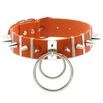 Dideli smaigaliukai Choker Odinė apykaklė Metalinis Punk Karoliai Moterims Vyrams Emo Chocker Goth Papuošalai Harajuku Aksesuarai