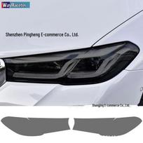 BMW 5 serijos F10/F11/F07/G31/G30 priekinių žibintų apsauginė plėvelė - Skaidri/Rūkyta juoda TPU 2010-2016 5 Series F10 F11 (Clear Film)