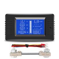 Nuolatinės srovės akumuliatoriaus monitorius su LCD ekranu, 100A, Šuntas, 0-200V, Volt-ampermetras, Automobiliui, Kemperiui, Saulės energijai