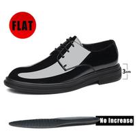 Fashion FUQIAO New Men 6/8cm Derby Shoes Patent Leather Height Increase Men Dress Shoes Formal Elevator Business Lift Shoes Bright Upper 37