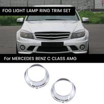 Pair Fog Light Ring Trims 2048851774 2048851874 For Benz W204 C63 AMG 2008-2011