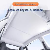 Tesla Model 3/Y Stoglangio Šilumos Izoliacijos Ekranas - Ledo Kristalo Stilius Model Y Ice Crystal Style Sectional Sunroof