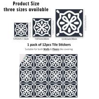 PVC grindų lipdukas lipnus vonios kambario virtuvės renovacija vandeniui ir drėgmei atsparus sienų lipdukas neslystantis ir dėvėjimuisi atsparus sutirštintas 15X15cm * 12pcs (please take even numbers)