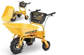 Elektrinis karutis HIGHER, 500 W, 150 kg, 120 l, 48 V, geltonas