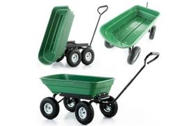 Sodo transportavimo vežimėlis–karutis–priekaba HIGHER, 75 l, 350 kg, su kipavimo funkcija