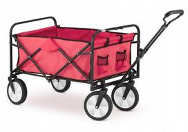 Sulankstomas transportavimo vežimėlis HIGHER, 100 l talpa, 90 kg keliamoji galia, su teleskopine rankena, juodas, 90 x 54 x 63 cm