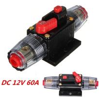 DC 12V 60A Įterpiamasis grandinės pertraukiklis Saugiklis Automobilio stereo/garso apsauga 60 AMP
