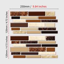 Virtuvės aliejui atsparus lipdukas 3D kristalinis sujungimas Kristaliniai tapetai Svetainės miegamojo renovacijos lipdukas Savilipus plytelių lipdukas 12x25cm*25PCS
