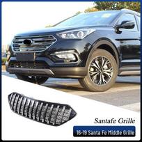 Hyundai Santa Fe Priekinės grotelės tinklelis (2016-2019 m) Gloss Black Grille