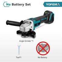 Yofidra 125mm bešepetis kampinis šlifuoklis 4 pavarų akumuliatorinis šlifavimo staklės, pjovimo medžio apdirbimo elektrinis įrankis, skirtas Makita 18V baterijai Without Battery