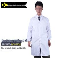 Unisex Baltas Laboratorinis Chalatas ilgomis Rankovėmis su Elastiniais Rankogaliais - Apsauga nuo Dulkių Darbo Drabužiai Studentams, Slaugytojams ir Profesionalams Size 170