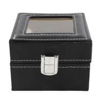2 Slots Watch Storage Display Case Box Wristwatch Luxury Jewelry Organizer Woman Man Gift