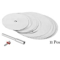 11 vnt Mini diskinio pjūklo diskų rinkinys Tikslus medienos apdirbimo pjovimo diskas su 1 strypu 22mm 25mm 32mm, skirtas pjauti medieną metalui