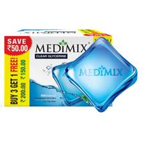 Medimix Clear Glycerine Oil Balance Bathing Bar Soap For Oily Skin 100g Pack Of 4 | Refreshing Cleansing Bar With Eucalyptus Oil & Mint