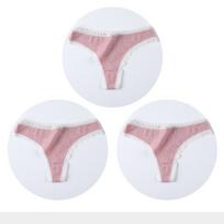 3 Pcs/Set Women Panties G-String Underwear Fashion Thong Sexy Cotton Panties Ladies G-string Soft Lingerie Solid Low Rise Panty M