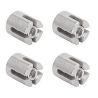 10 vnt. kryžminis vielinio lyno spaustukas M10 sriegiu 316 nerūdijančio plieno kabelinės turėklų kryžminė jungė 3 mm ir mažesniems