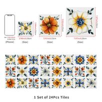 Wall Decorative Tile Art Pvc Crystal Wall Sticker Self-Adhesive Kitchen Waterproof And Oil-Proof Wallpaper Tile Sticker 10*10CM*24PCS