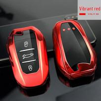 TPU apsauginis dėklas Peugeot/Citroen/DS automobilio raktui PE bag packaging, excludes keychain energinga raudona spalva