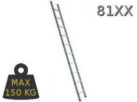 Kopėčios aliuminės, atremiamos FORTE | 1x14 pakopų 411cm (su stabilizatoriumi)