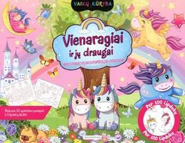 Vienaragiai ir jų draugai. Spalvinimo ir galvosūkių bloknotas (su lipdukais)