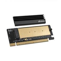 Akasa M.2 PCIe Adapter with Cooler – black