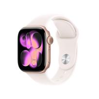 APPLE Apple Watch Series 11 (GPS) 42 mm rose gold aluminum case with a red haze sport band, S/M (MEU04QN/A)