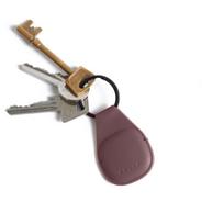 Mujjo Leather AirTag Keychain - Bronze Red