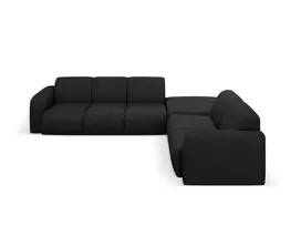 Kampinė Sofa - dešinė, Molino, 6 sėdimos vietos, 315x250x72, juoda