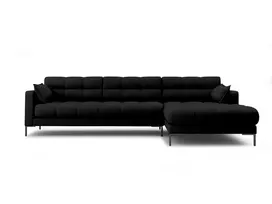 Kampinė Sofa - dešinė, Mamaia, 5 vietų, 293x185x75, juoda