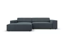 Modulinė kampinė sofa - kairė, Jodie, 3 sėdimos vietos, 224x166x70, mėlyna