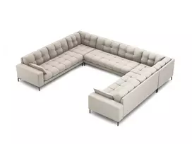 U formos sofa, Mamaia, 9 vietų, 337x256x75, smėlio spalvos