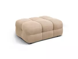 Velvet pufas, Kendal, 1 sėdynė, 104x72x45, migdolų smėlio spalvos