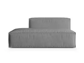 Kairinė modulinė sofa, Nuria, 3 vietų, 110x165x72, pilka