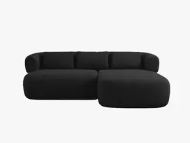 Kampinė Sofa - dešinė, Jenny, 5 vietų, 200x145x73, juoda