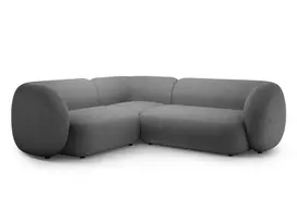Modulinė kampinė sofa - kairė, Kate, 4 sėdimos vietos, 252x220x76, tamsiai pilka