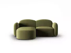 Velvet kampinė sofa - kairė, Blair, 3 vietų, 194x167x76, šviesiai žalia