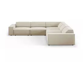 Velvet modulinė u formos kampinė sofa, Jodie, 6 sėdimos vietos, 287x287x70, tamsiai smėlio spalvos
