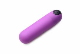 XR Brands Bang! Mini Vibrating Bullet Purple - Compact Rechargeable Model