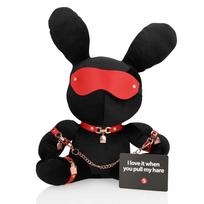 S-Line by Shots Rimba Velvet Rabbit Accessory Large Black - Soft Plush Collectible