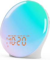 Wake Up Light sunrise žadintuvas, 17 naktinių šviesų, Bluetooth 5W, 25 garsai, FM, dvigubas aliarmas