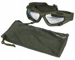 Taktiniai akiniai Mil-Tec Commando Brille Clear, olive