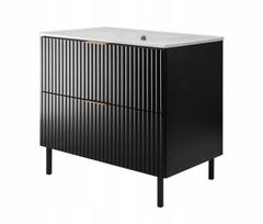 Praustuvės spintelė, stovinti, juoda FLOW 80 cm
