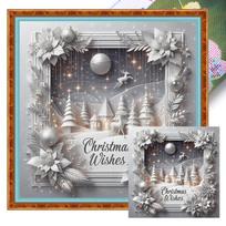 Printed Cross Stitch Set Embroidery for Needlework Christmas Snowscape Pattern 11CT Counted DIY Handmade Stamped Fabric Kit